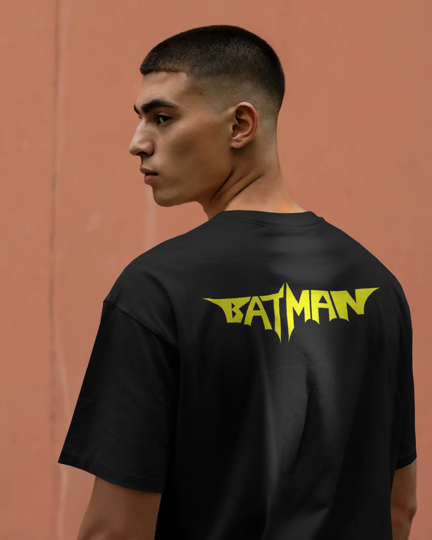 Batman Bold Logo Graphic T-Shirt – Black & Yellow Edition