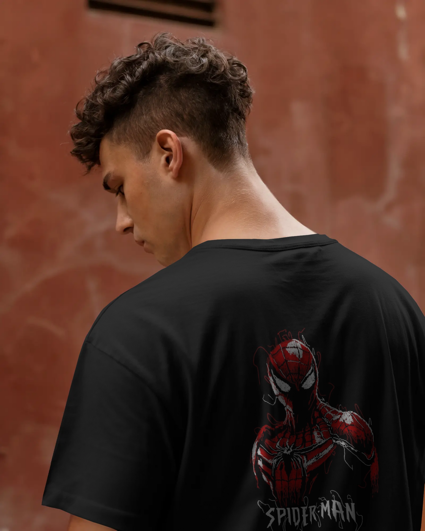 Spider-Man Street Art Graphic T-Shirt – Bold Black Edition