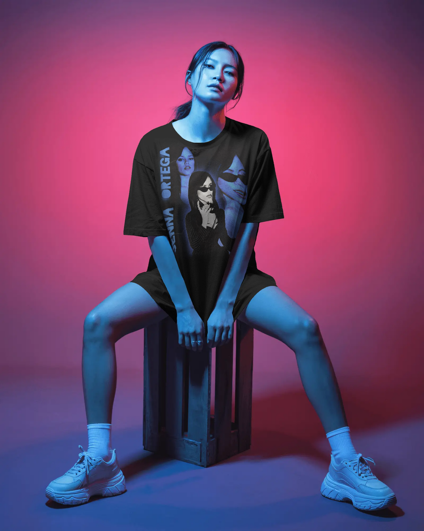 Gothic Aesthetic Oversized Graphic Tee – Dark Icon